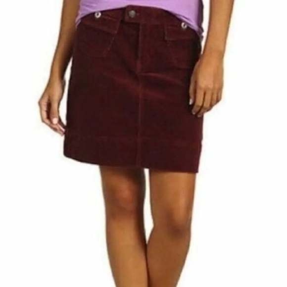 Patagonia Dresses & Skirts - Patagonia Burgundy Corduroy Mini Skirt